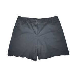 Talbots Women's Black Scalloped Shorts